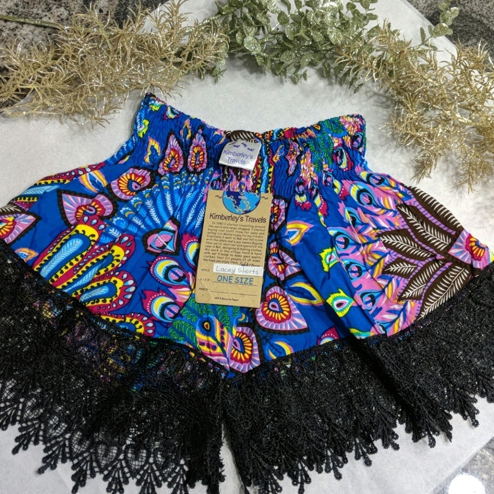 Lacey dress shorts New handmade multicolor
